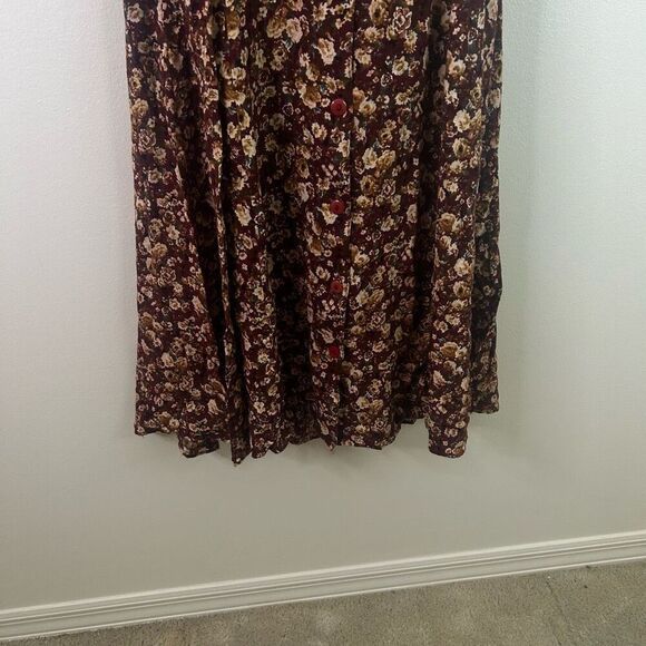 Vintage Byer Too Cottagecore Country Floral Button Front Midi Dress Women's 11 - Picture 3 of 12